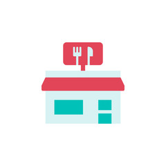 Food delivery, eat, food, restaurant color icon