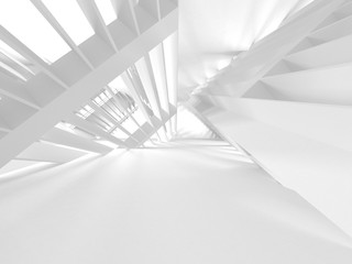 Fototapeta premium Futuristic White Architecture Design Background