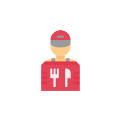 bag, courier, food, restaurant color icon
