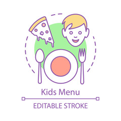 Kids menu concept icon