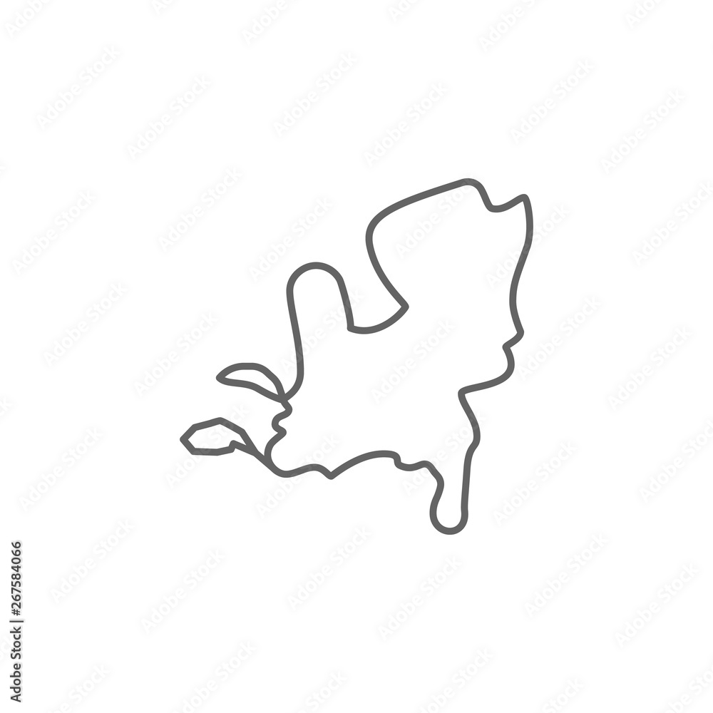 Poster netherlands map icon. element of holland icon. thin line icon for website design and development, ap