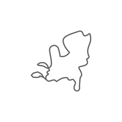 Netherlands map icon. Element of Holland icon. Thin line icon for website design and development, app development. Premium icon