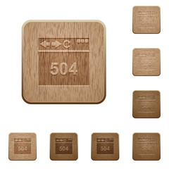 Browser 504 Gateway Timeout wooden buttons