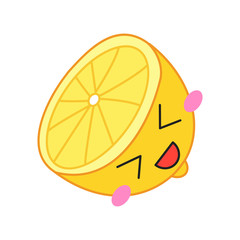 Lemon cute kawaii vector character