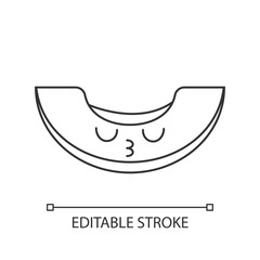 Melon cute kawaii linear character