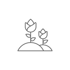 Tulips, Holland icon. Element of Holland icon. Thin line icon for website design and development, app development. Premium icon