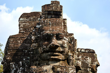 Bayon ruins in Cambodia.