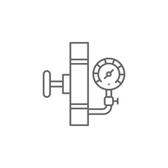 Plumber, gauge icon. Element of plumber icon. Thin line icon for website design and development, app development. Premium icon