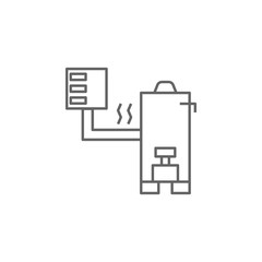 Plumber, heater icon. Element of plumber icon. Thin line icon for website design and development, app development. Premium icon