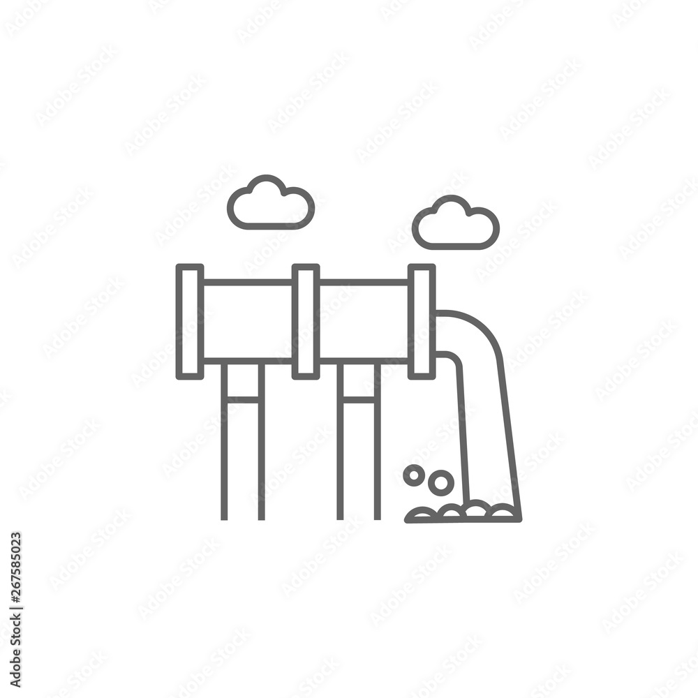 Poster plumber, pipeline, canalization icon. element of plumber icon. thin line icon for website design and