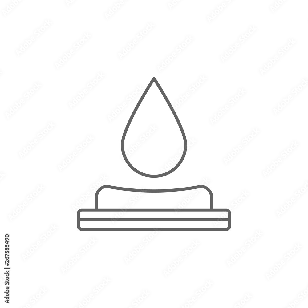 Poster plumber, water sensor icon. element of plumber icon. thin line icon for website design and developme