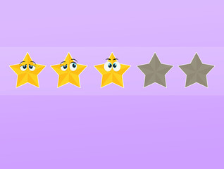 funny illustration of review stars
