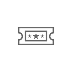 Theatre ticket icon. Element of theatre icon. Thin line icon for website design and development, app development. Premium icon