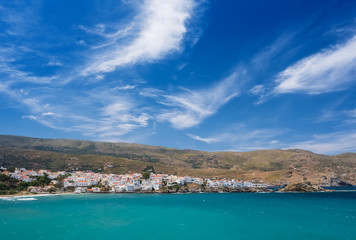 Naklejka na ściany i meble Chora town on Andros island, Greece