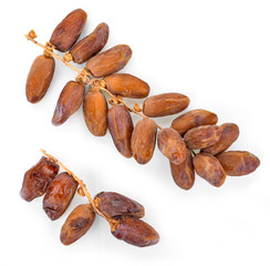 date palm fruit on white background