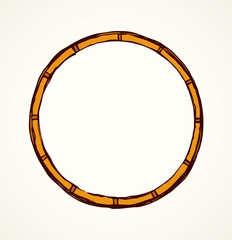 Round frame. Vector drawing
