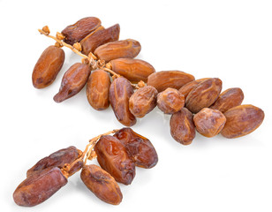 date palm fruit on white background