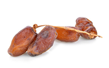 date palm fruit on white background