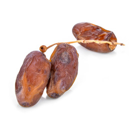 date palm fruit on white background