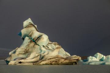 Icebergs at Jokulsarlon lagoon. Iceland