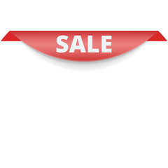 Sale advertising promotion tag ribbon label illustration