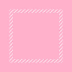 fashionable frame pink color flat lay style and square for copy space, empty frame pink for banner design, template of pink frame banner blank for advertising graphic beauty cosmetics fashion