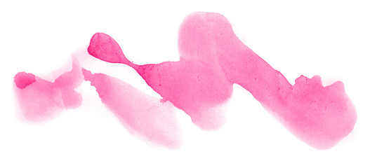 Abstract watercolor background hand-drawn on paper. Volumetric smoke elements. Pink color. For design, web, card, text, decoration, surfaces.