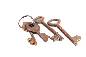 Old rusty keys