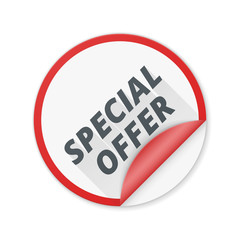 Special Offer advertising promotion tag label illustration