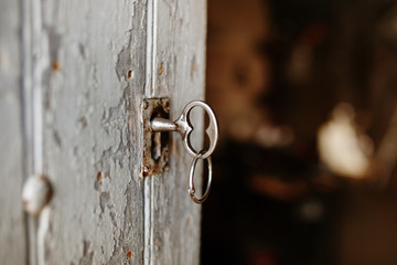 Old Door Lock with key