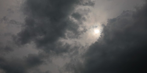 Dark clouds on sky background and texture