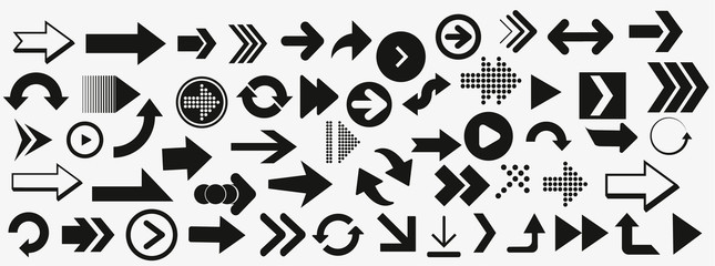 Modern simple arrows. Vector illustration