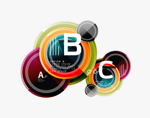 Colorful glossy circles background