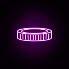 coin neon icon. Elements of bank set. Simple icon for websites, web design, mobile app, info graphics