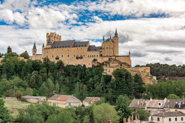 Fototapeta na wymiar Segovia, Spain. The Alcazar of Segovia. Castilla y Leon.