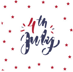 4th of july - lettering card.