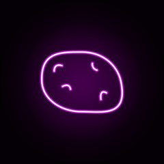 potato neon icon. Elements of Fruit set. Simple icon for websites, web design, mobile app, info graphics