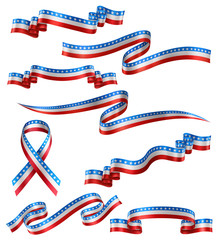 Set of American Ribbons