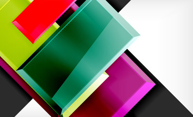 Colorful square and rectangle blocks background