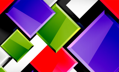 Fototapeta premium Colorful square and rectangle blocks background