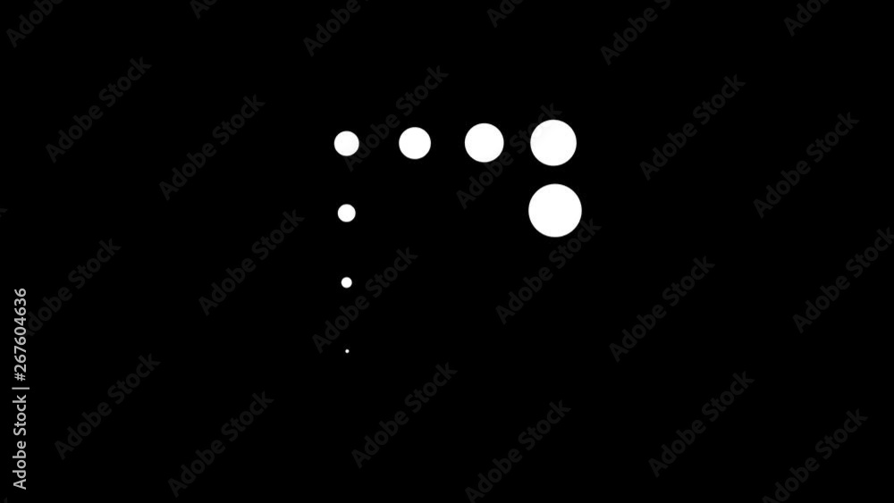 Poster black and white flat design preloader loop/ 4k animation of a flat design minimal download and wait 