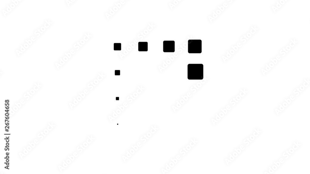Poster black and white flat design preloader loop/ 4k animation of a flat design minimal download and wait 