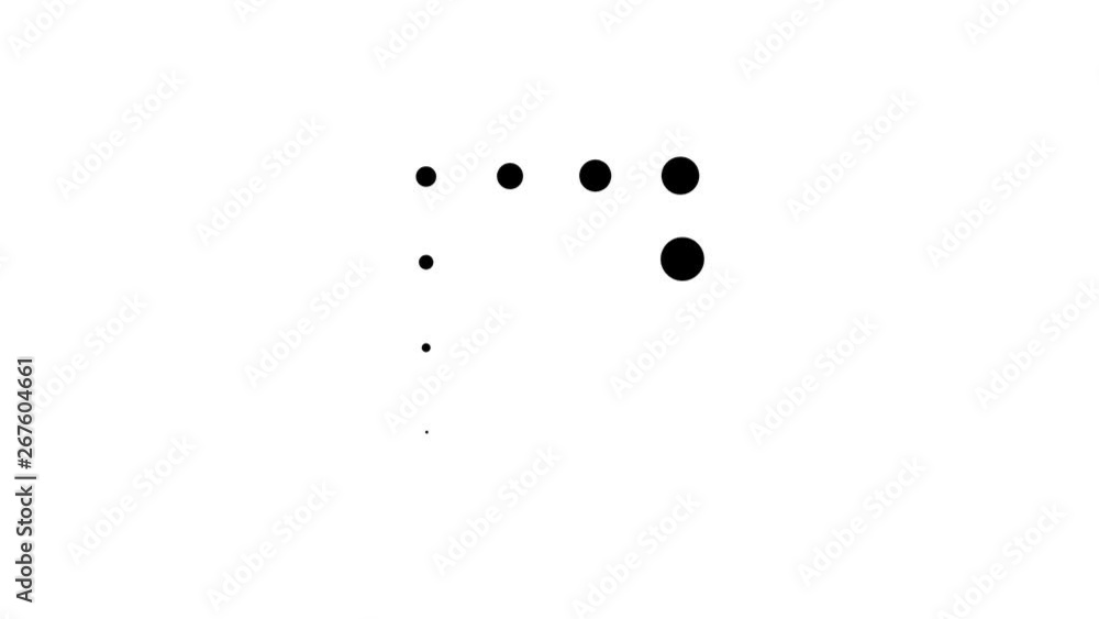 Poster black and white flat design preloader loop/ 4k animation of a flat design minimal download and wait 