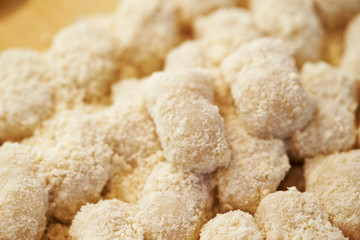 Korean rice cake with powder 
