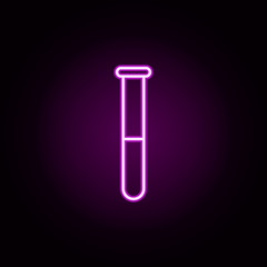 pipette neon icon. Elements of hospital set. Simple icon for websites, web design, mobile app, info graphics