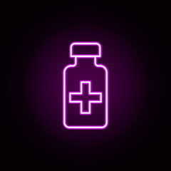 dropper fluid neon icon. Elements of hospital set. Simple icon for websites, web design, mobile app, info graphics