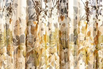 Vintage curtains in front of a window