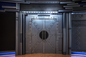 Sci-fi Scene, Spacecraft Metal Gate