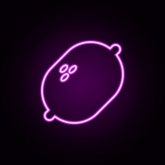 lemon neon icon. Elements of restaurant set. Simple icon for websites, web design, mobile app, info graphics