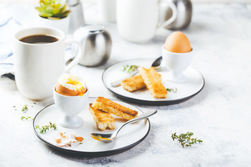 Soft boiled egg for breakfast